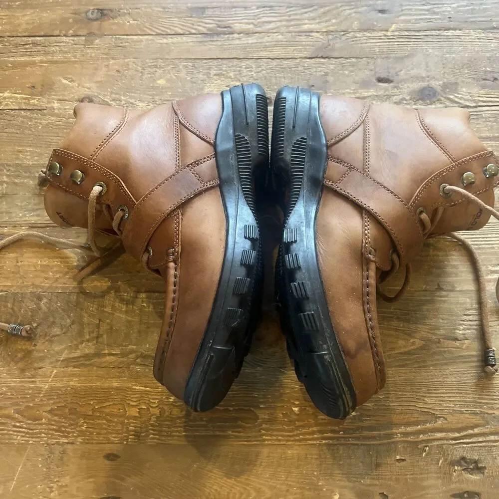VTG Ralph Lauren Polo Sport Leather Hiking Boots Lug Sole Buckle Strap Men’s 10
